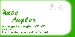 mate angler business card